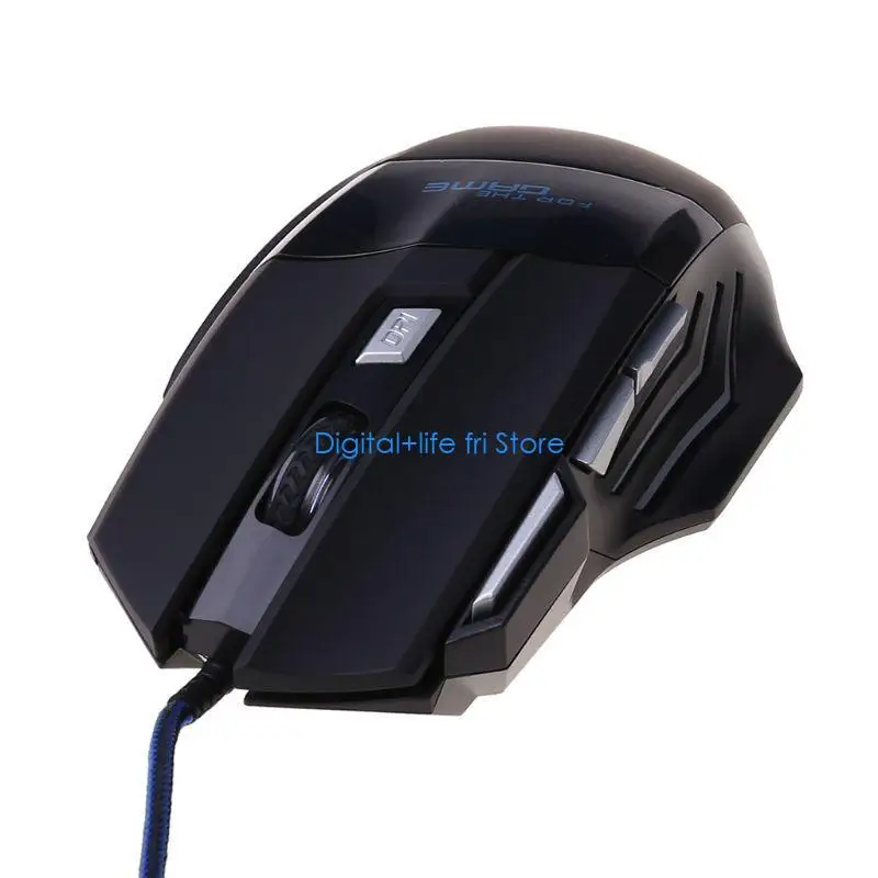 E06D Gaming Mouse PC Computer Mice with LED Backlit, Ergonomic Silent Gamer Laptop Mouse with 7 Silent Click Buttons,