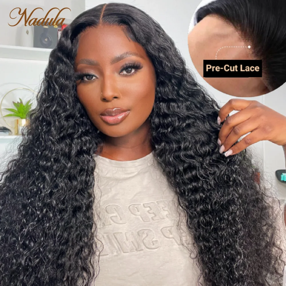 Nadula Curly Hair 6X4.5 Lace Closure Wig With Babyhair Upgrade Breathable Cap Glueless Pre Cut Lace Wigs Beginner Friendly