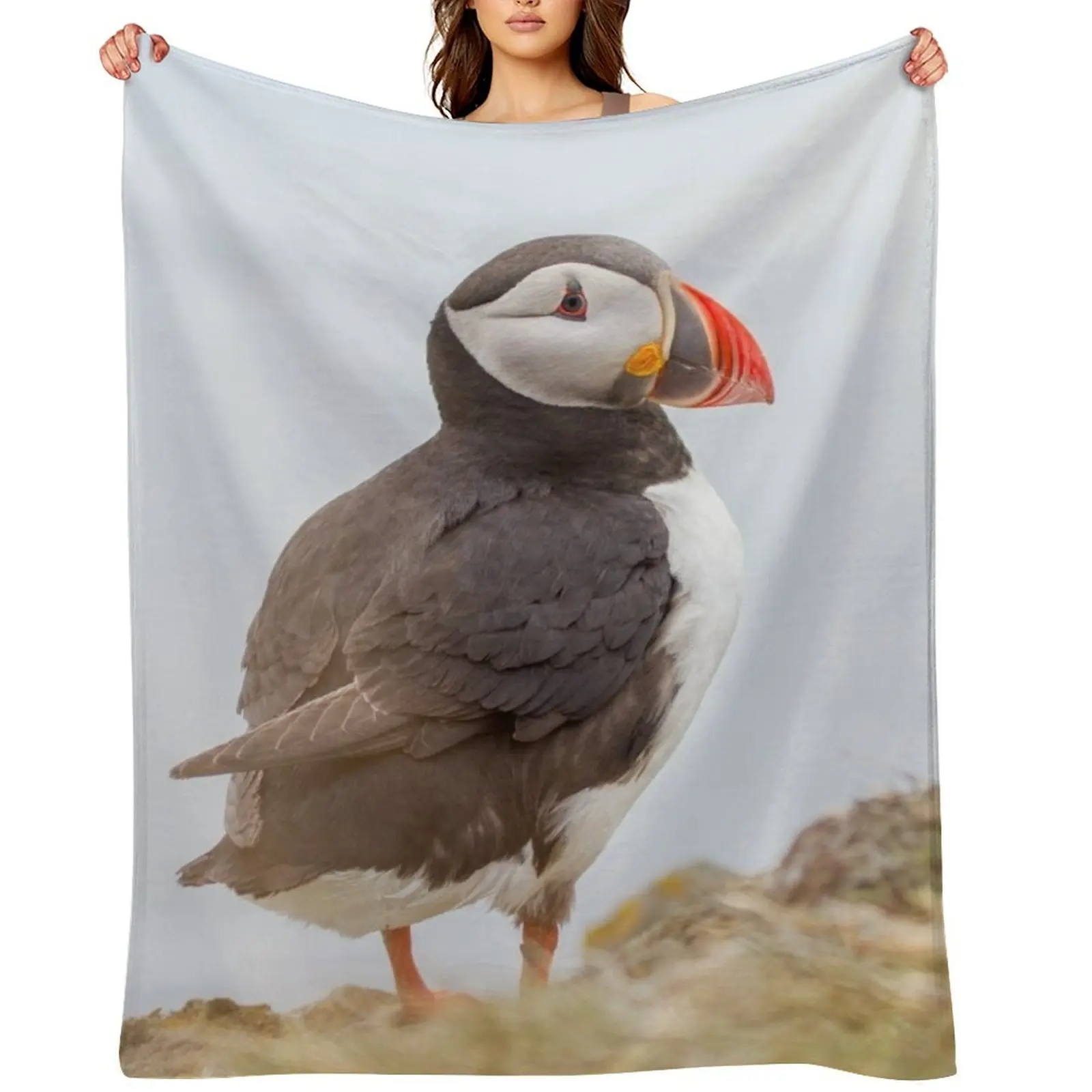 

Atlantic Puffin #1 Throw Blanket Custom Sleeping Bag Summer Beddings decorative Blankets