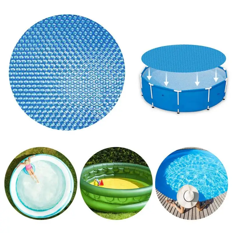 

Solar Pool Cover Heat Insulating Pool Blanket Heart-Shaped Air Bubbles Thermal Blanket For Ground Pool Hot Tub