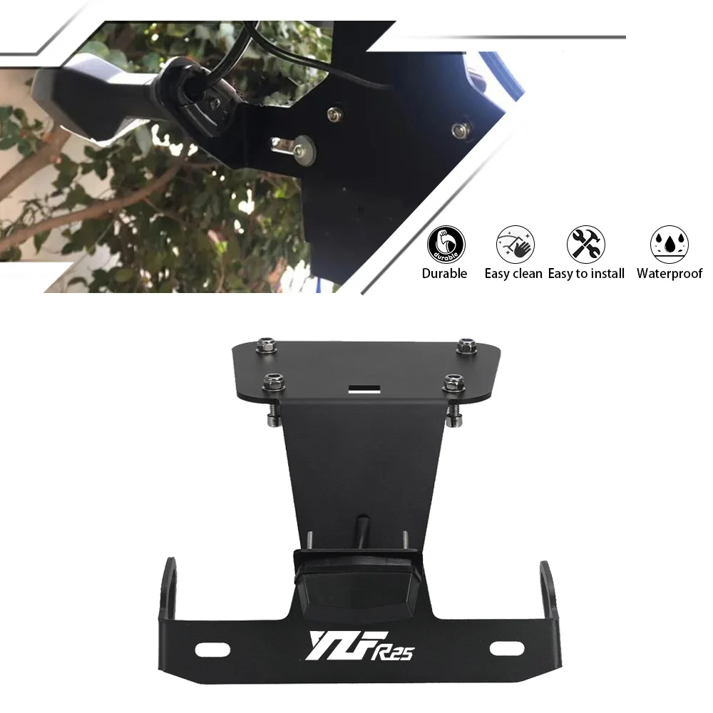 

Rear Fender Registration Bracket License Plate Holder For YAMAHA YZF-R25 YZFR3 YZF R25 R3 MT03 MT25 MT 03 25 2015-2023 2022 2021