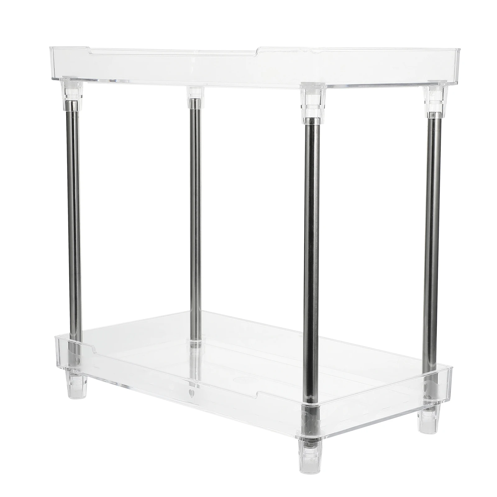 

Storage Box 2 Layers Stainless Steel Rectangular Bathroom Vanity Makeup Organizer Containers Bedroom Storage Solutions