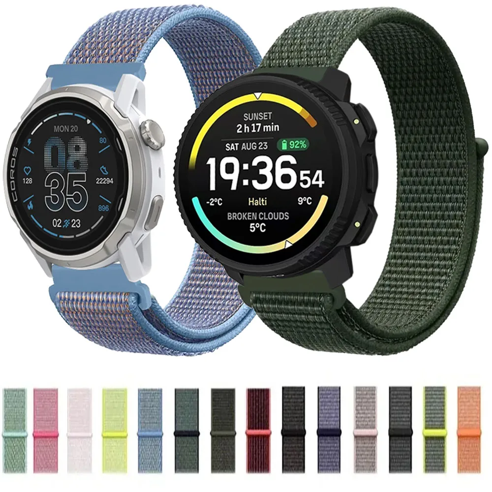 20/22 mm Nylonarmband für COROS APEX 2-4 42 mm PACE Pro/3-2 Ersatzarmband Suunto Vertical 2 Race 2-S/Run/Ocean Zubehör