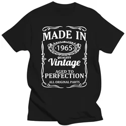 Vintage 1965 58 Years Old T Shirt Men Cotton Short Sleeve Streetwear T-shirt Camiseta Clothing Funny New 58th Birthday Tshirt