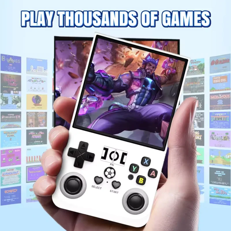 

R36 PRO Retro Handheld Game Console – 3.5 Inch IPS Display, Linux System, 128GB Built-in Games, Portable Gaming Player