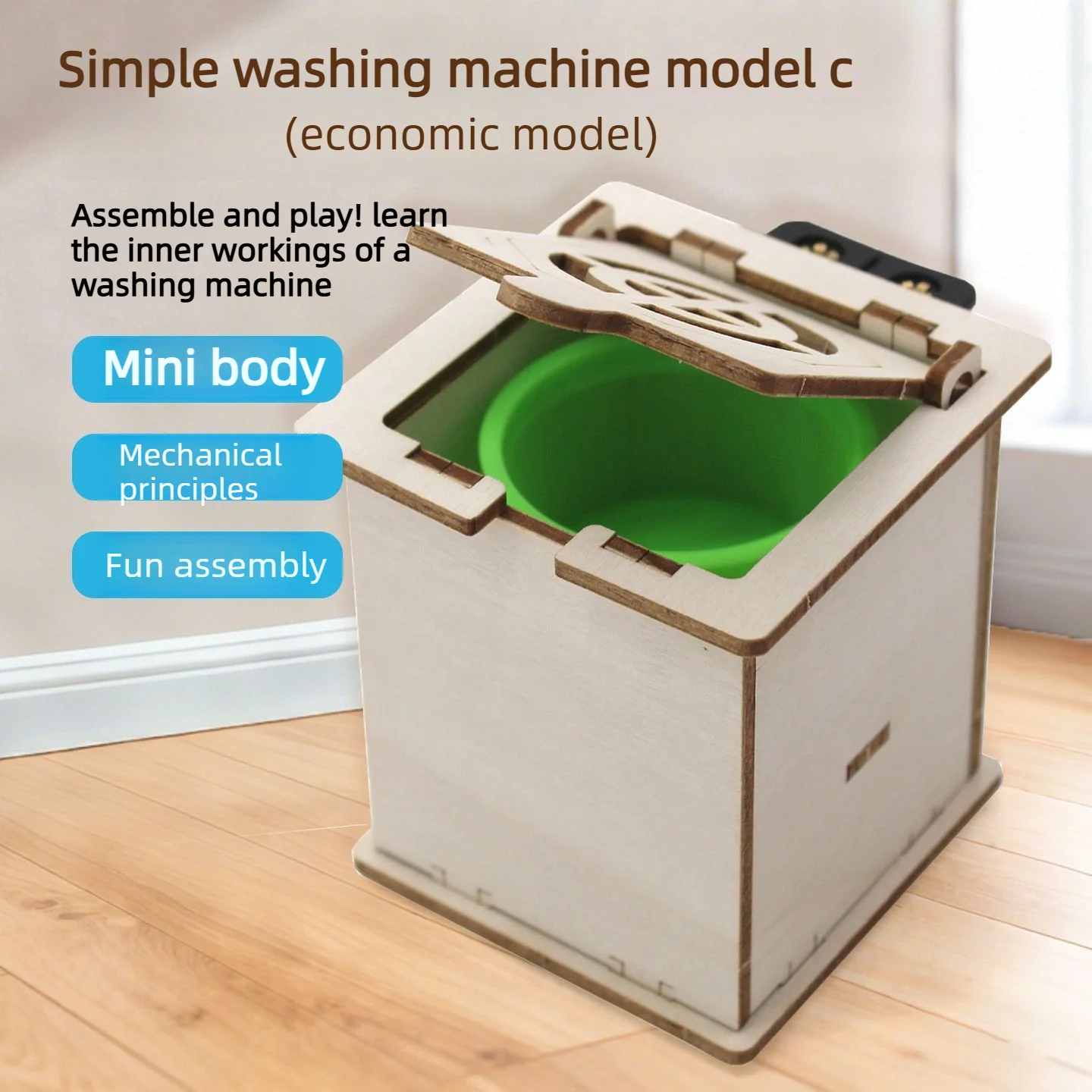 DIY Mini Drum Washing Machine Model Economical Hand Assembly Educational Toy For Students