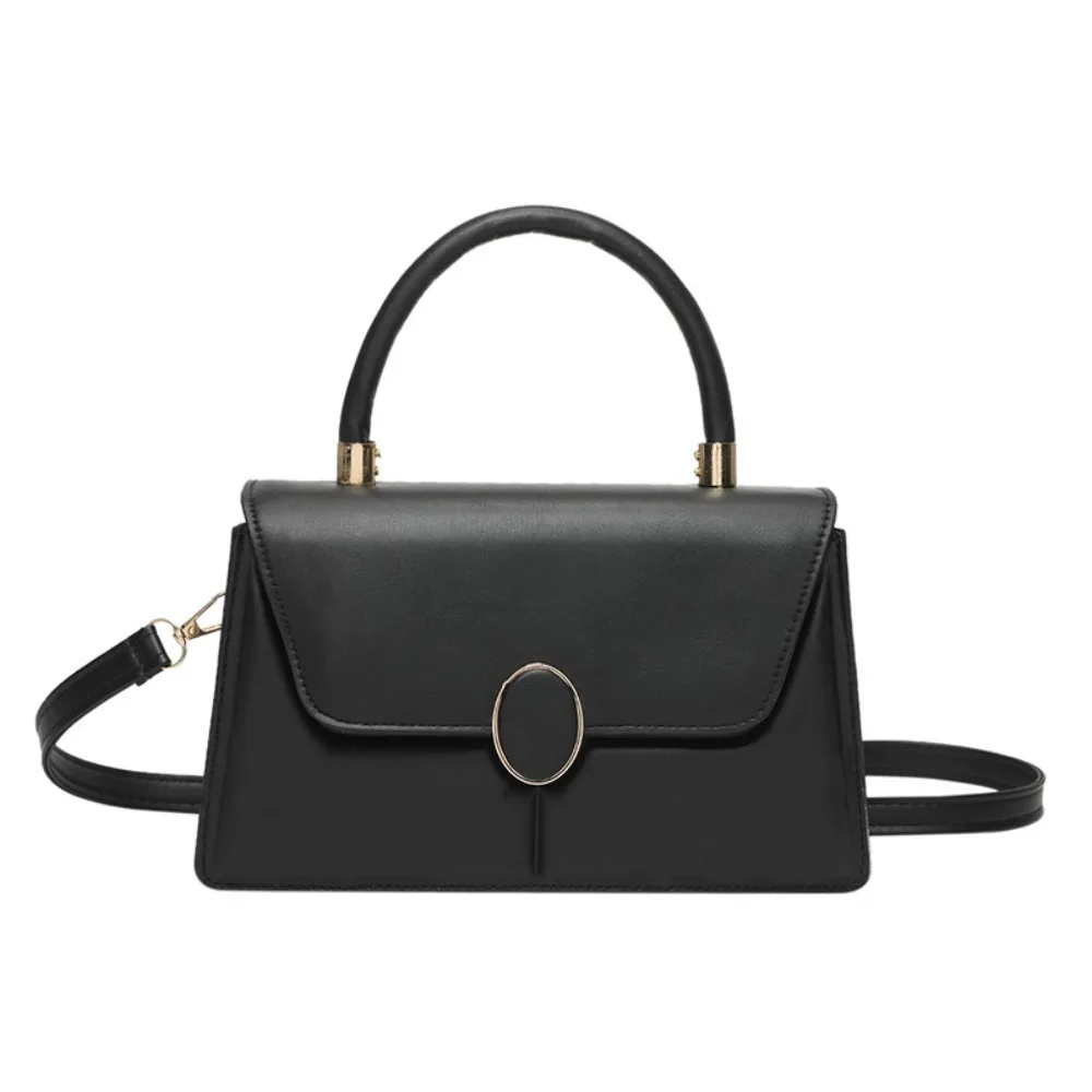 

Korean Style Crossbody Messenger Bags Large Capacity PU Leather Square Shoulder Bag Elegant Commuting Retro Crossbody Bag