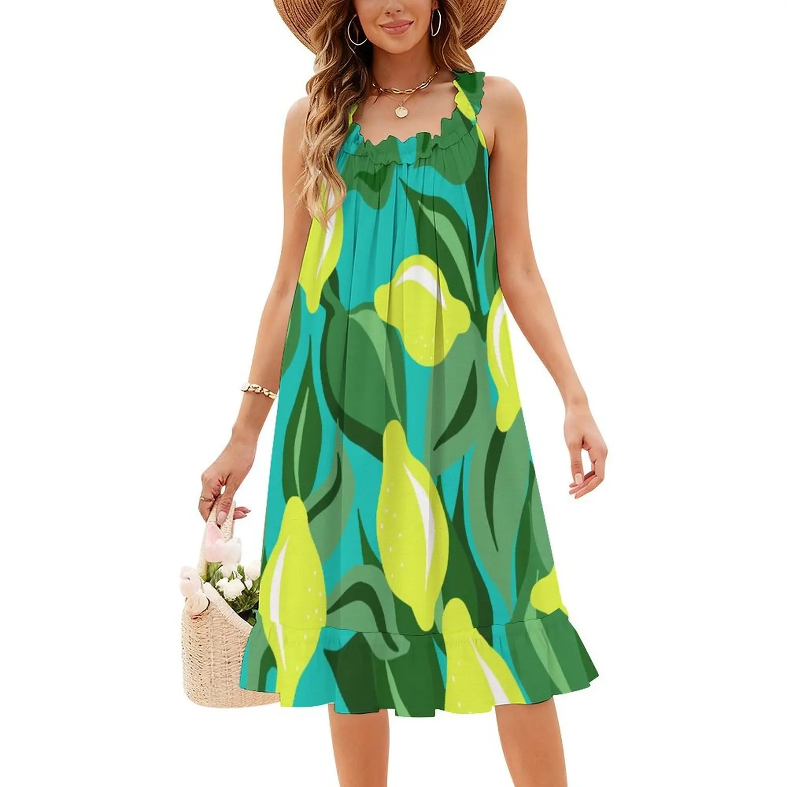 فستان ليمون بوهو أنيق أنيق لحفلات الزفاف على الشاطئ، فستان ليمون ليمون ليمون آرت Egb Arts Evelyn Party Dresses #4