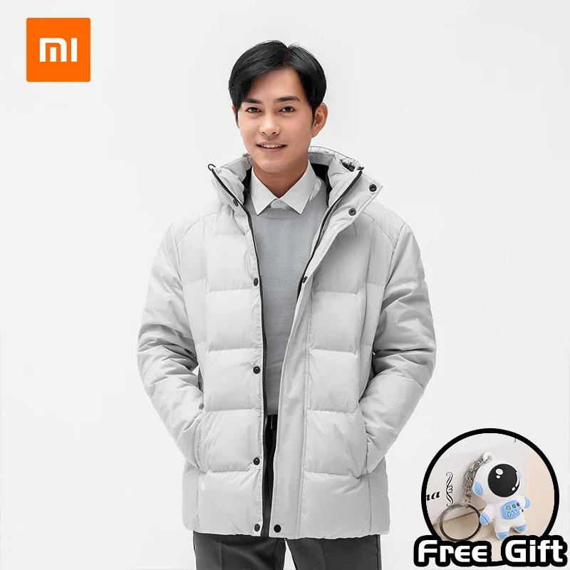 

XIAOMI SKAH Winter Warm Down Jacket Level 4 Water and Wind Resistant Coat Detachable Hat 90% White Duck Down Ski Riding Jacket