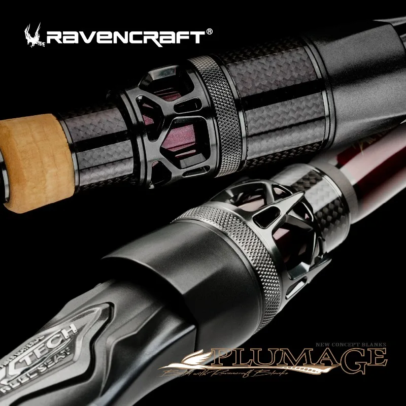 Caña de spinning Ravencraft Plumage – Carbono Toray + anillas Fuji SiC - imagen 3