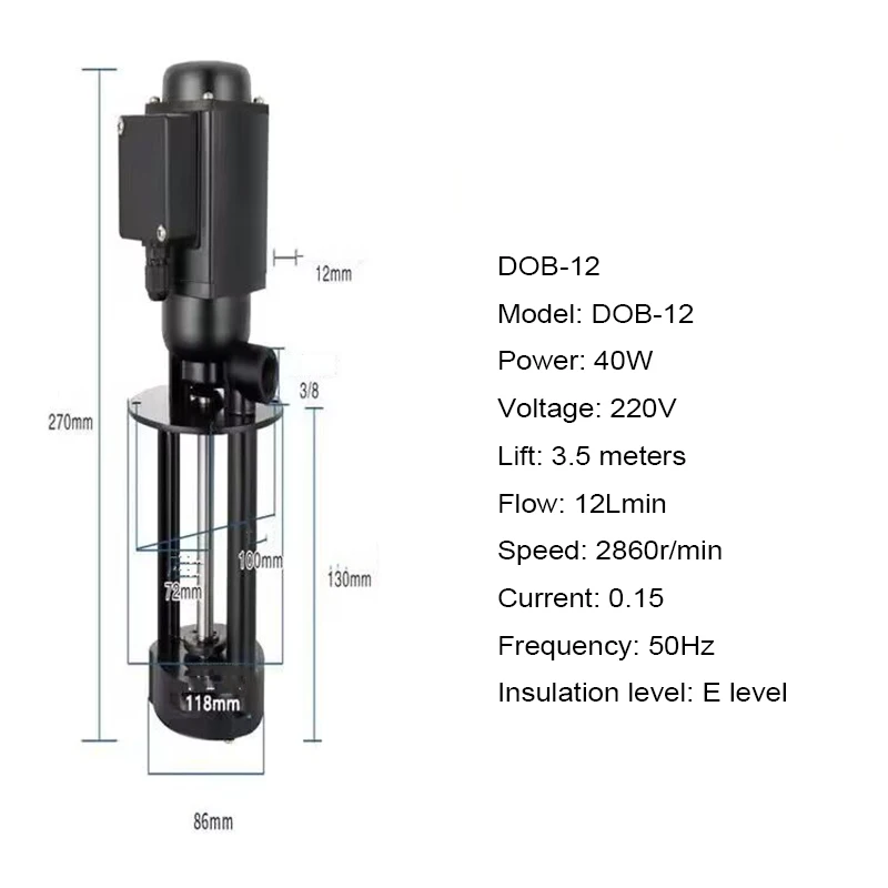 Lathe Oil Pum Machine Tool Cooling Water Pump  Circulation Line Cutting Milling And Engraving Machine