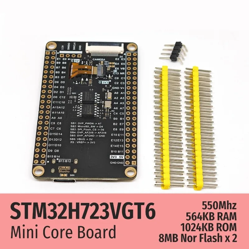 

STM32H723 STM32H723VGT6 Макетная плата с дополнительным ЖК-дисплеем и камерой