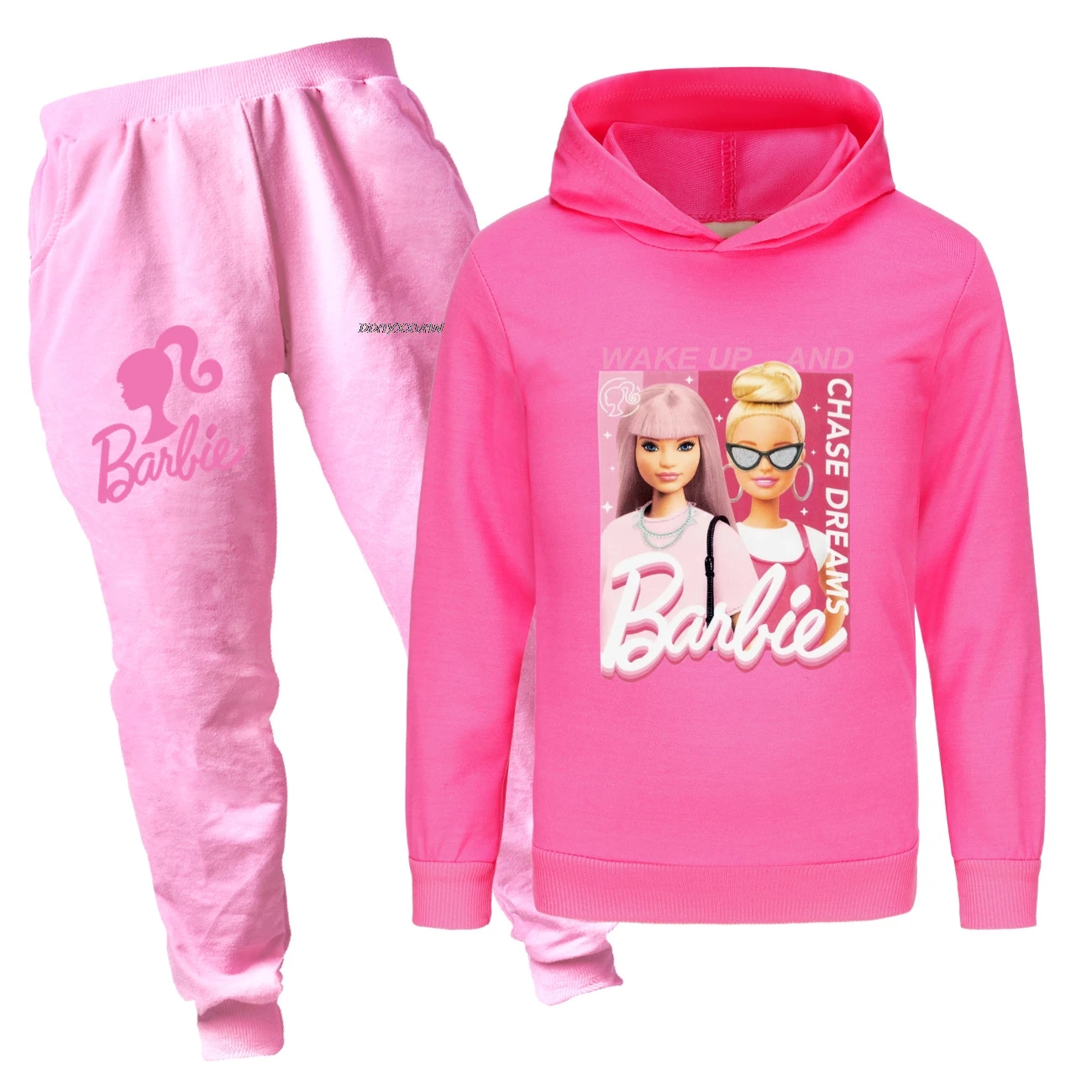 Barbie Clothes Kids Clothing Set Baby Girls Cartoon Hoodie Pants 2pcs Suits Children\'s Clothing Boys Tracksuits