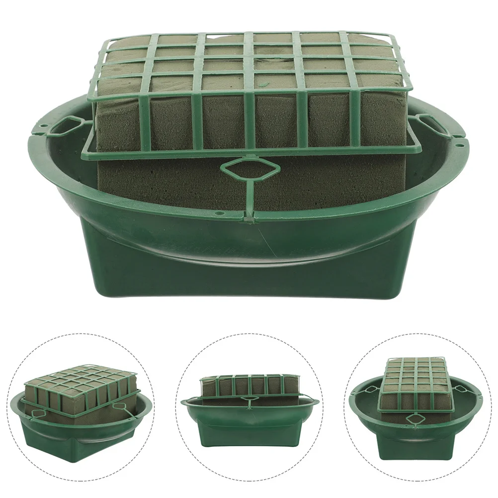 

2pcs Arrangement Foam Cage Set Bowl Flower Mud For Wedding Christmas Halloween Diy Floral Art Craft Practical Flower Holder Tool