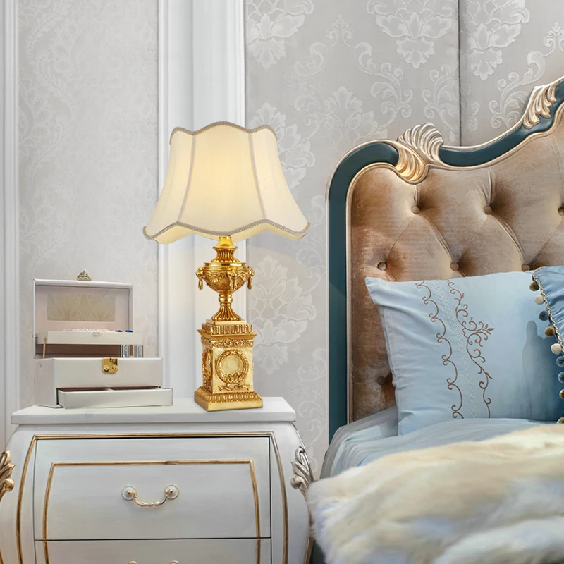 European Style Brass Restaurant Luxury Gold Night Light Hotel Bedside Lights Study Reading Light