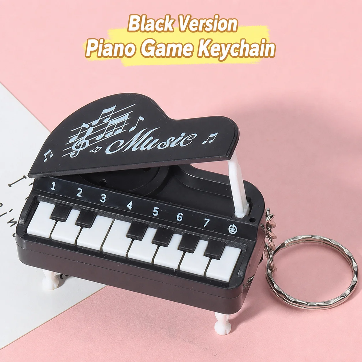 Educational  Keychain Electronic Piano Pendant Electronic Piano Keychain Mini-Sized Mini  Piano Keychain For Travel Home