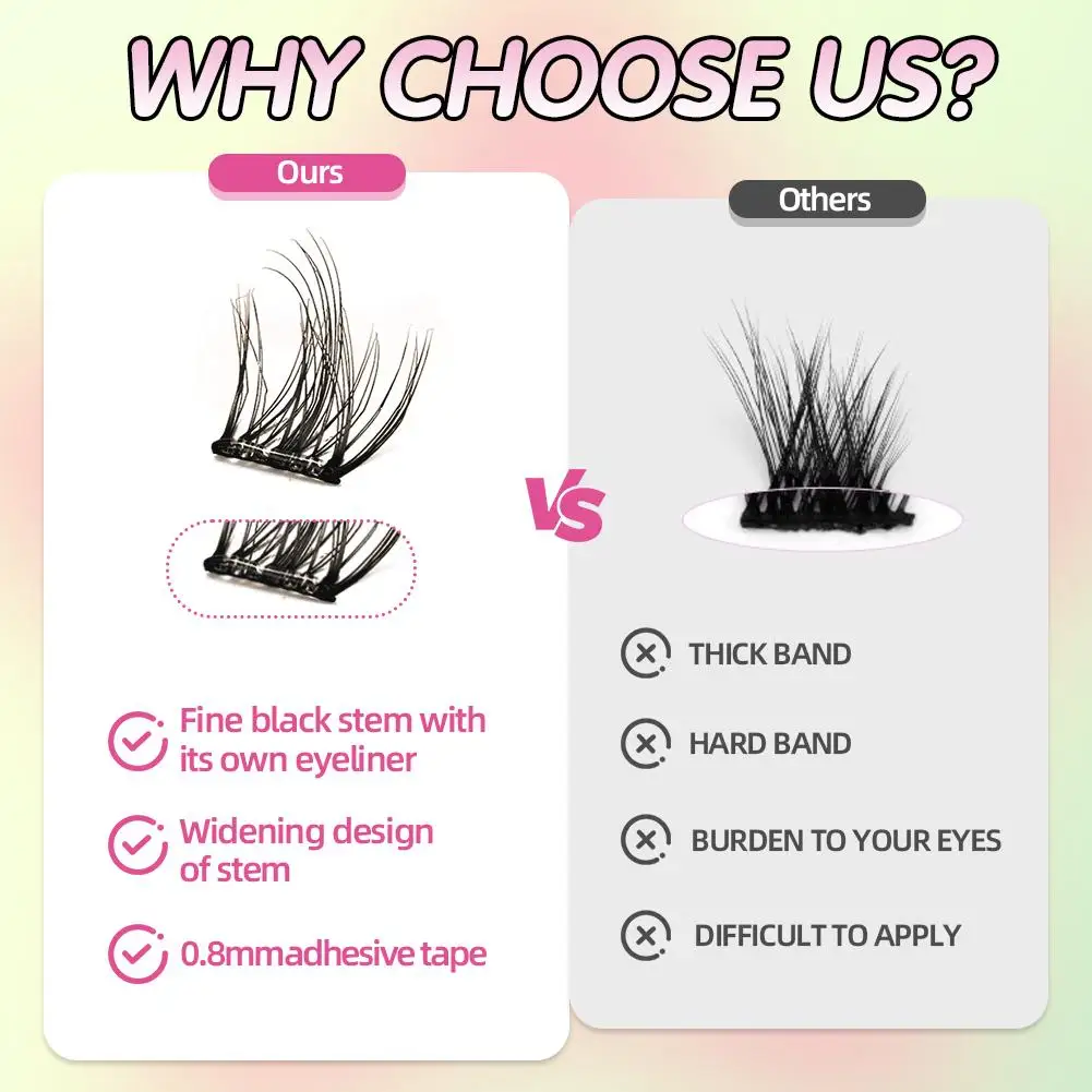 120 رموش صناعية من مجموعة C-Curl، حجم كبير لا حاجة للغراء، لمكياج العيون الطبيعية والأنمي #6