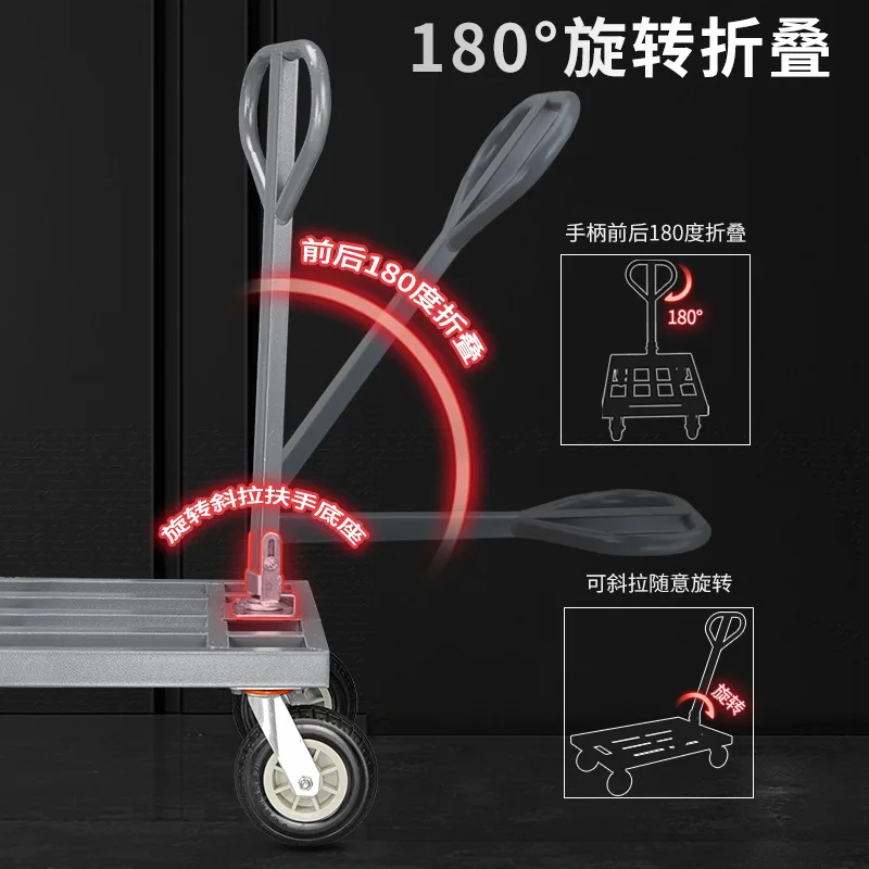 Push , trolley, push truck,, hand-pulled , folding trailer, pull truck