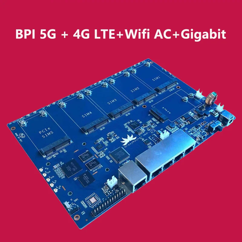 Banana PI BPI 5G + 4G LTE+Wifi AC+Gigabit Multiplex Aggregate Router