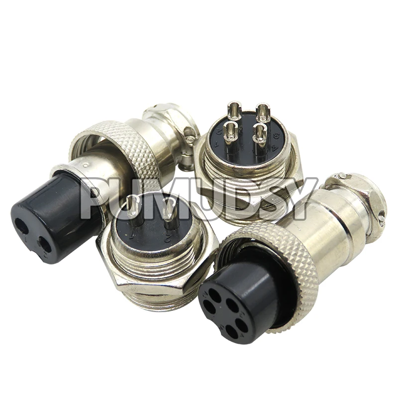 1Set GX16 Male & Female 16mm Metal Circular Aviation Connector Socket Plug 2PIN 3PIN 4PIN 5PIN 6PIN 2P 3P 4P 5P 6P 7P 8P 9P