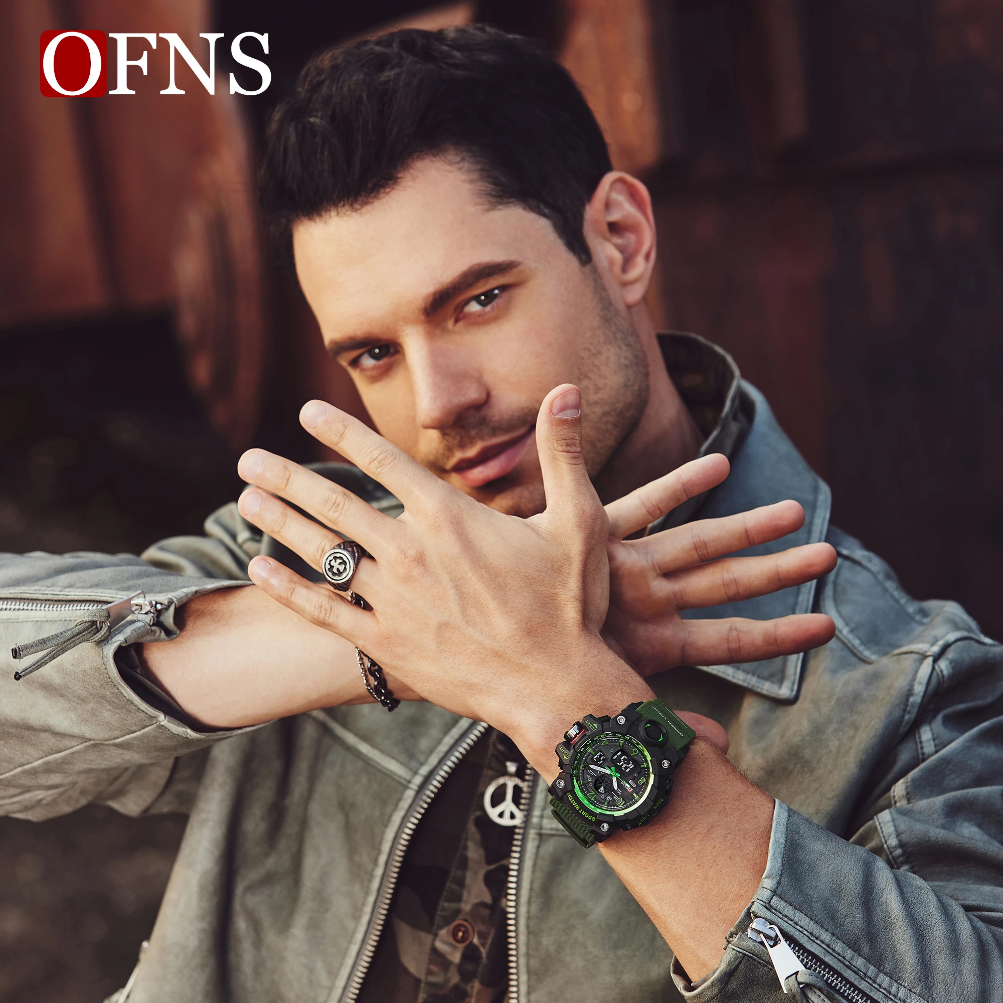 OFNS Top Brand Sports Men\'s Watches Military Digital Quartz Watch Man Waterproof Date Wristwatch Men Clock relogios masculino