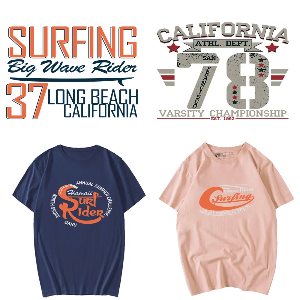 

Iron on Patches For Clothes Heat Transfer Stickers for Christmas Surfing Beach Iron on Patches for Cothing Decals