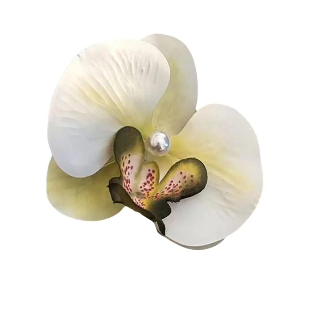 Pinzas para el pelo con flores para Primavera, horquilla Phalaenopsis a la moda, bonitas pinzas para el pelo para vacaciones en la playa, accesorios para el cabello, foto Pro B1Z1