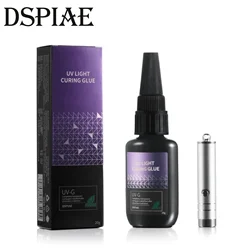 DSPIAE UV Light Curing Clear Glue Solid Shadowless Adhesive UV-G UV-GT UV-GS Touch Dry Bondic Uv Glue 1min 200-400nm