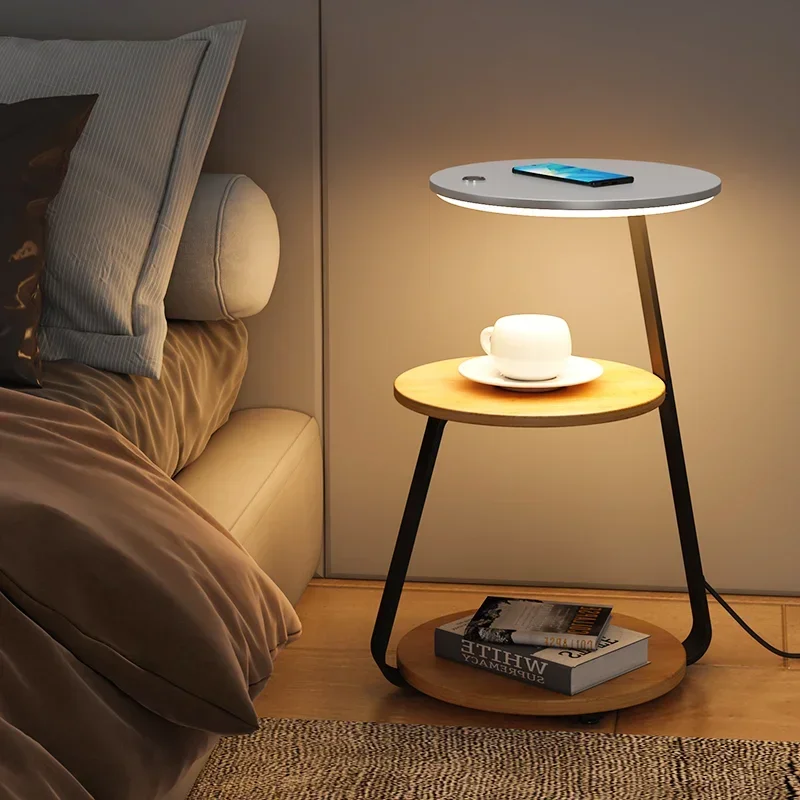 Intelligent Eye Protection Floor Lamp Bedside Wireless Charging Coffee Table Lamp in Room Sofa Side Storage Floor Lamp Meuble