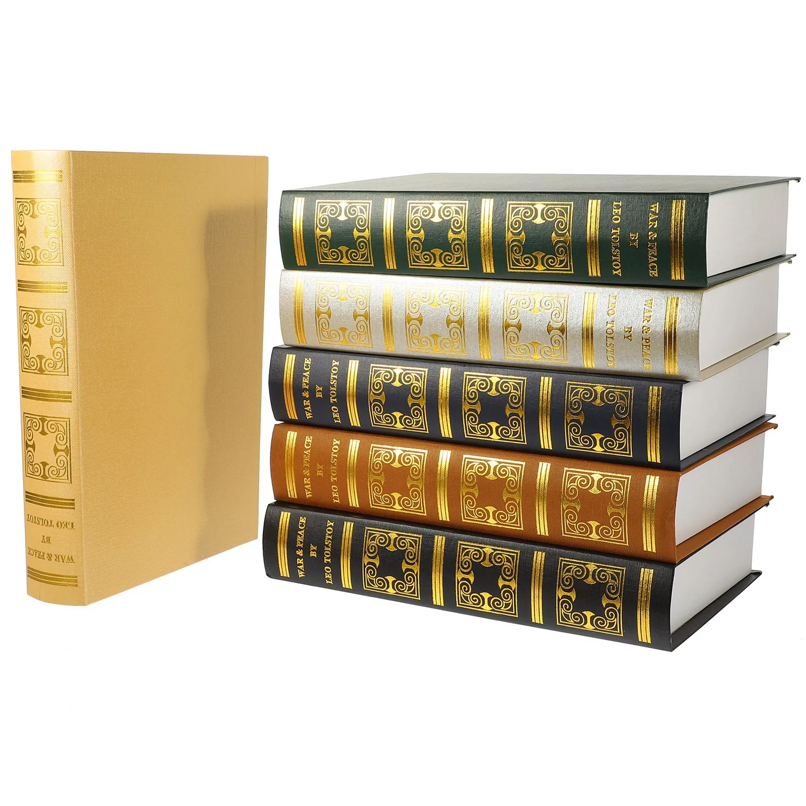 

6Pcs Fake Book Simulation Book Ornament Artistic Home Decor Coffee Table Office Bedroom Fake Decor Photo Props