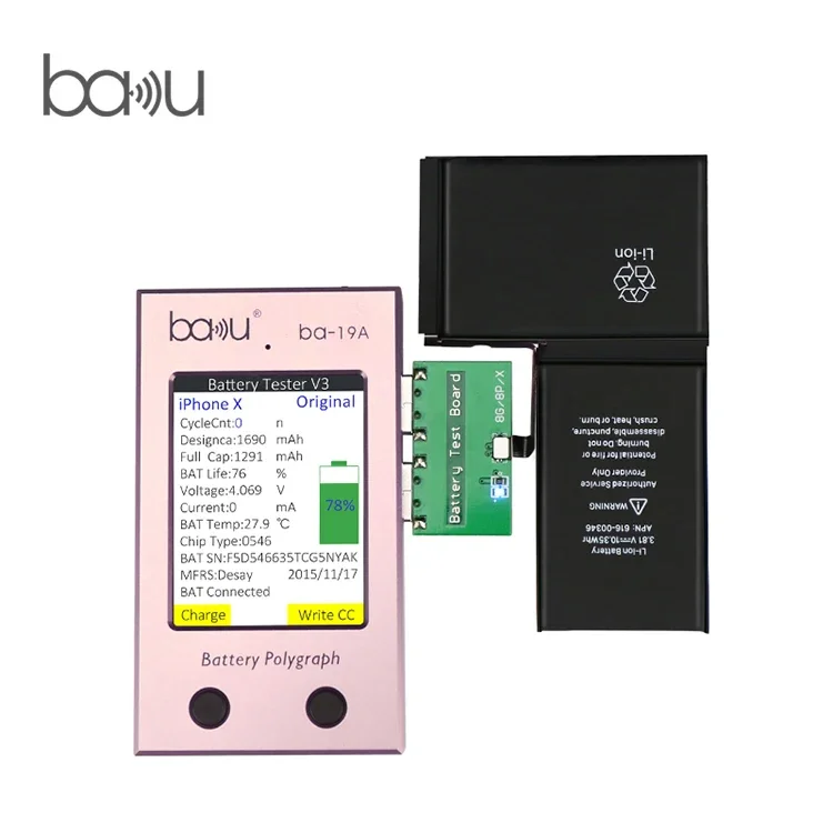 BAKU ba-19A Lithium Battery Tester mobile Phone battery capacity tester portable