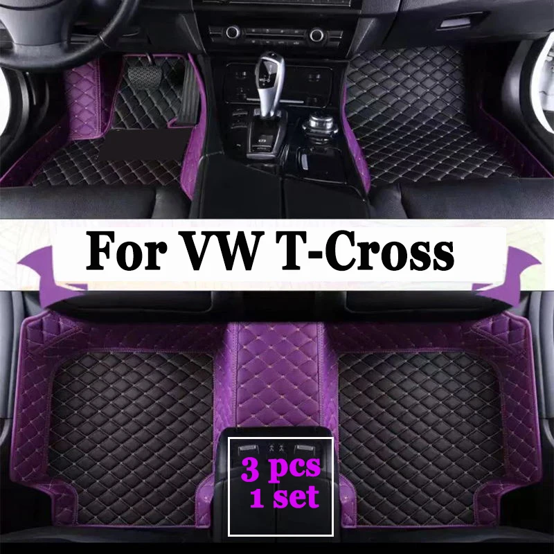 

Custom Car Floor Mats For VW TCross T-Cross Auto Carpets Foot Coche Accessories