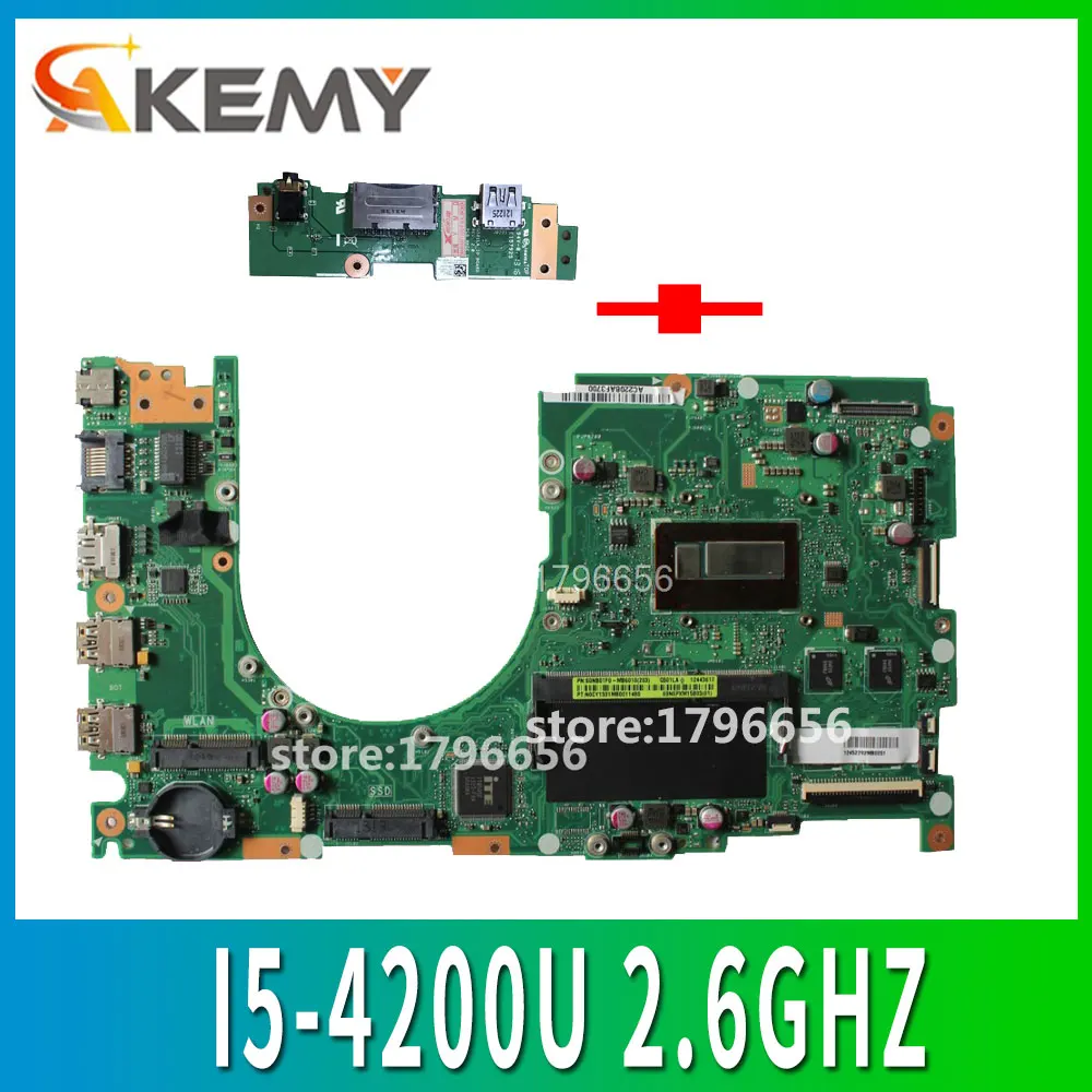 

For ASUS Q501 Q501L Laptop Motherboard Q501LA with i5 i7-4th Gen CPU 4GB-RAM Notebook Mainboard 100% Tested OK VivoBook