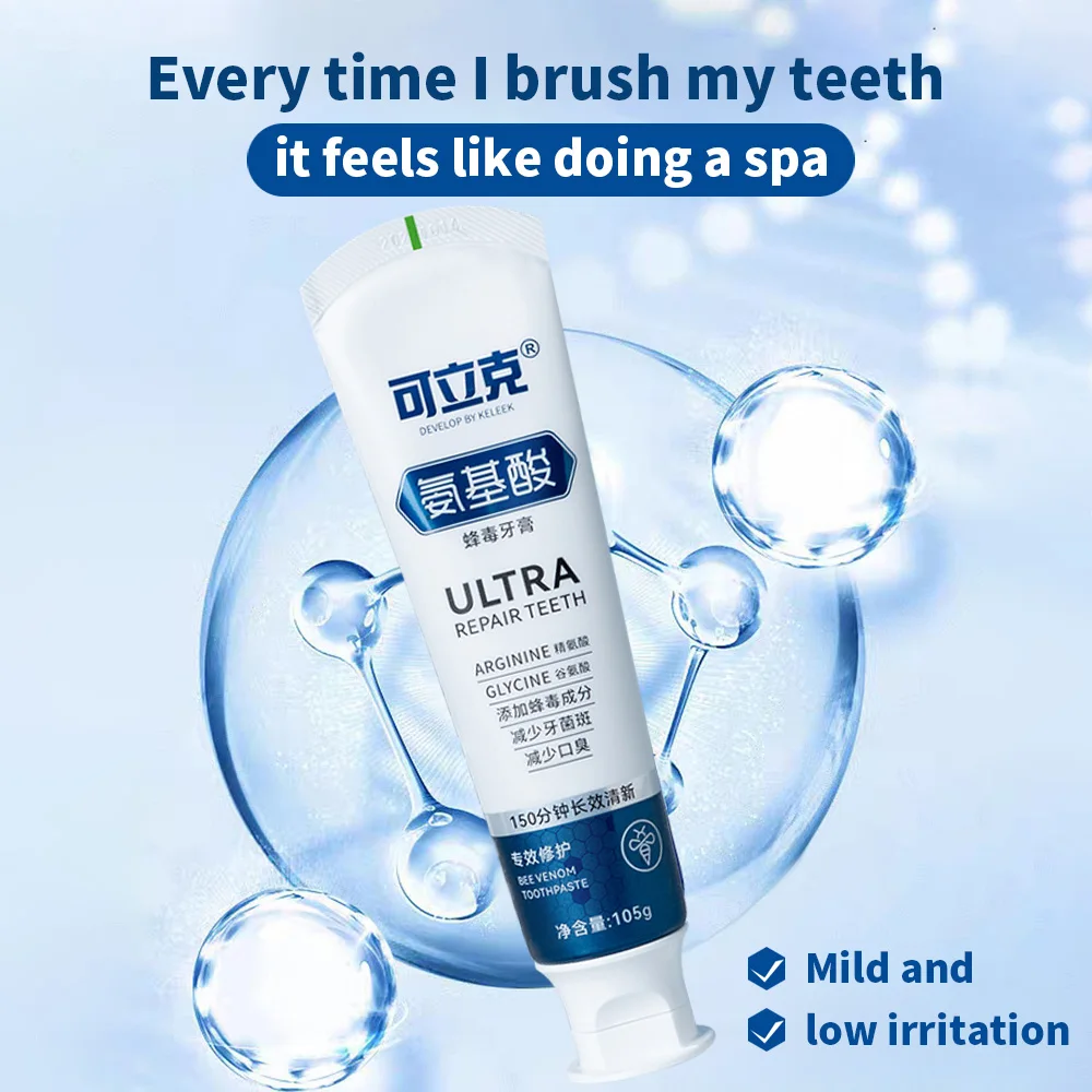 amino acid Whitening Toothpaste clean Tooth refresh breath repair Gingivitis effect gum protection Bee Venom Toothpaste Keleek