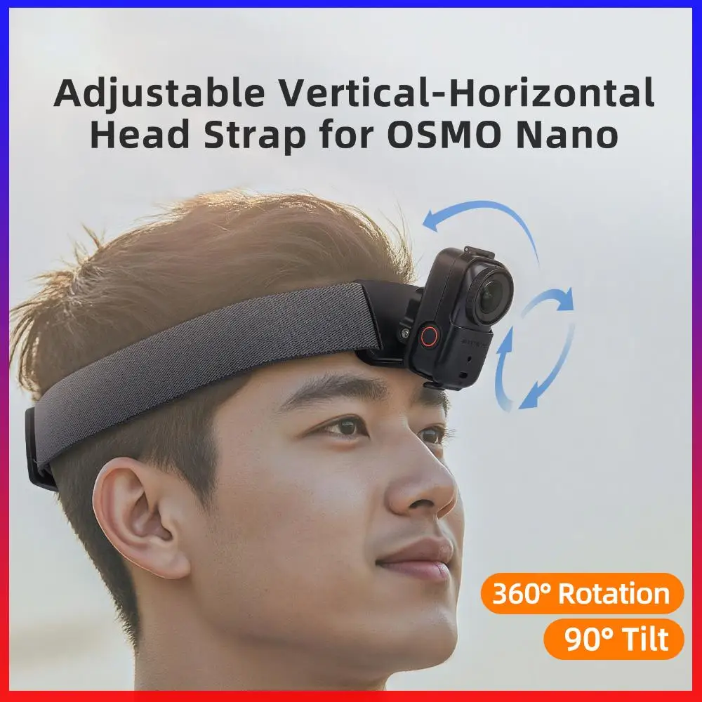

Removable Headband for DJI Osmo Nano Accessories Adjustable Headband Mount Quick Release with 360 Degree Rotation