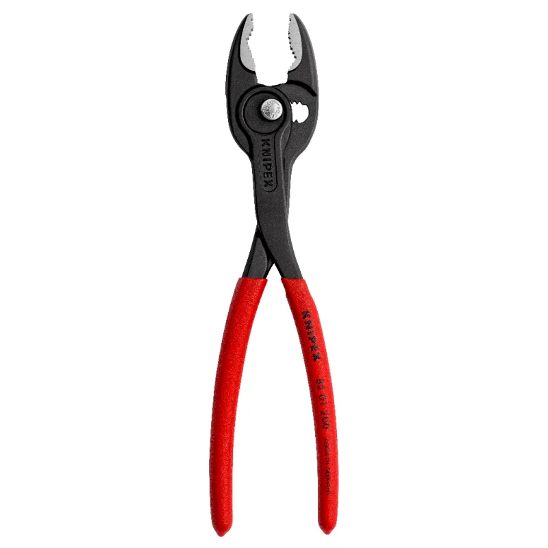 KNIPEX 82 01 200 TwinGrip Pliers 8-Inch Adjustable Slip Joint High-grip Plier Red Alloy Steel 236 Grams