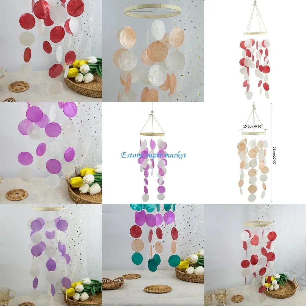 

090B Handmade Natural Shells Wind Chimes Bedroom Balcony Room Windchimes Decorations