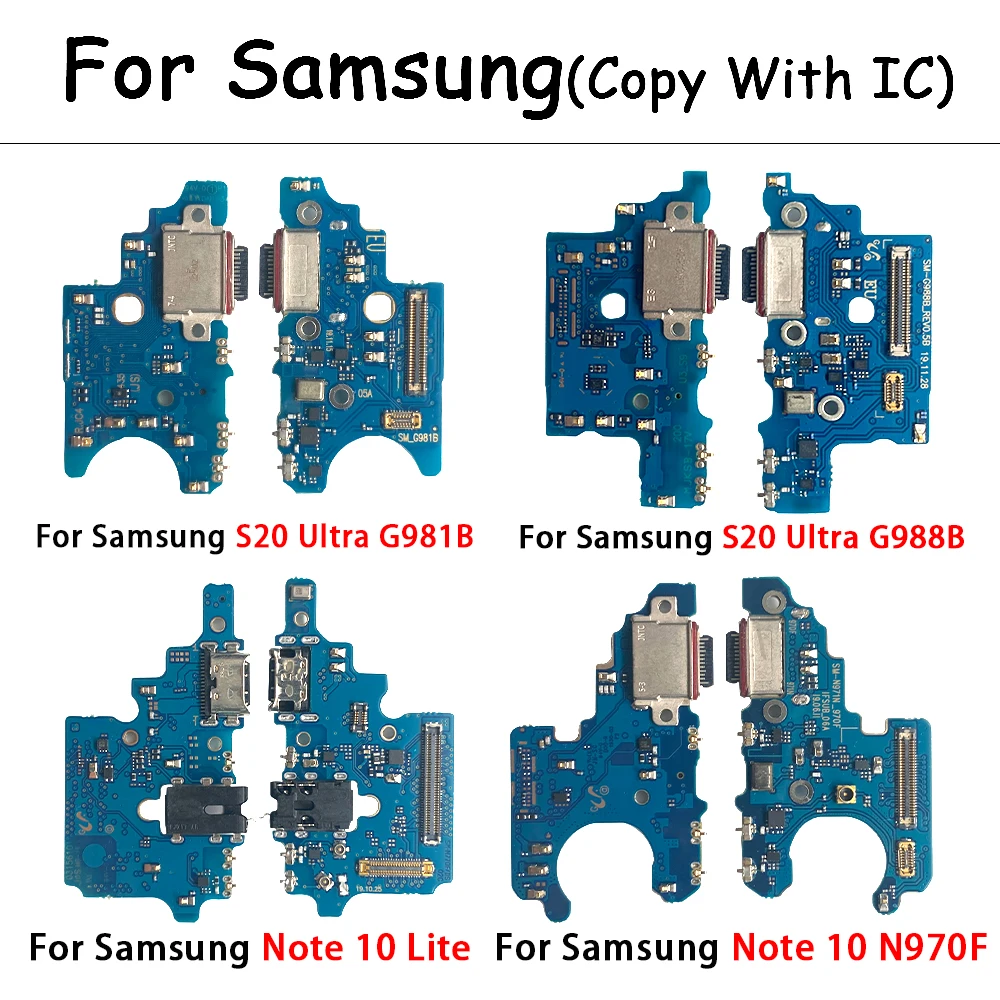 Tested USB Charging Port Board Cable Connector Micro Parts For Samsung M31S M32 M325 Note 10 Lite Plus N970F N976B S20 Ultra