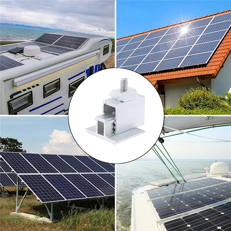 1/3/5pcs Adjustable Solar Panel Mounting Bracket 35-50mm Medium Voltage Solar PV Mounts Clamps Support Solar System Accessories