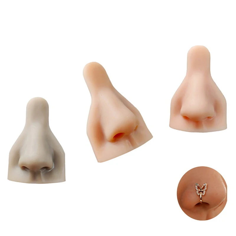 Soft Silicone Flexible 3D Three-Dimensional Nose Model For Piercing Practice Nose Ring Jewelry Display Piercing Model