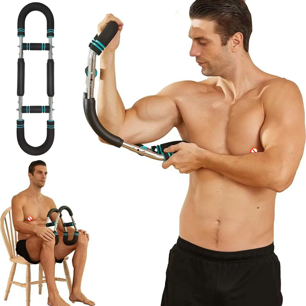 Handgelenk-Krafttrainer, verstellbarer U-förmiger Armtrainer, Heimfitness, Brustexpander, Twister-Armtrainer, Handgreifer, Stärken