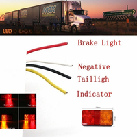2Pcs 12V/24V 10 LED Dual Color Rear Brake Light Tail Light Turn Signal Indicator Stop Lamp for Car Truck Trailer Hot