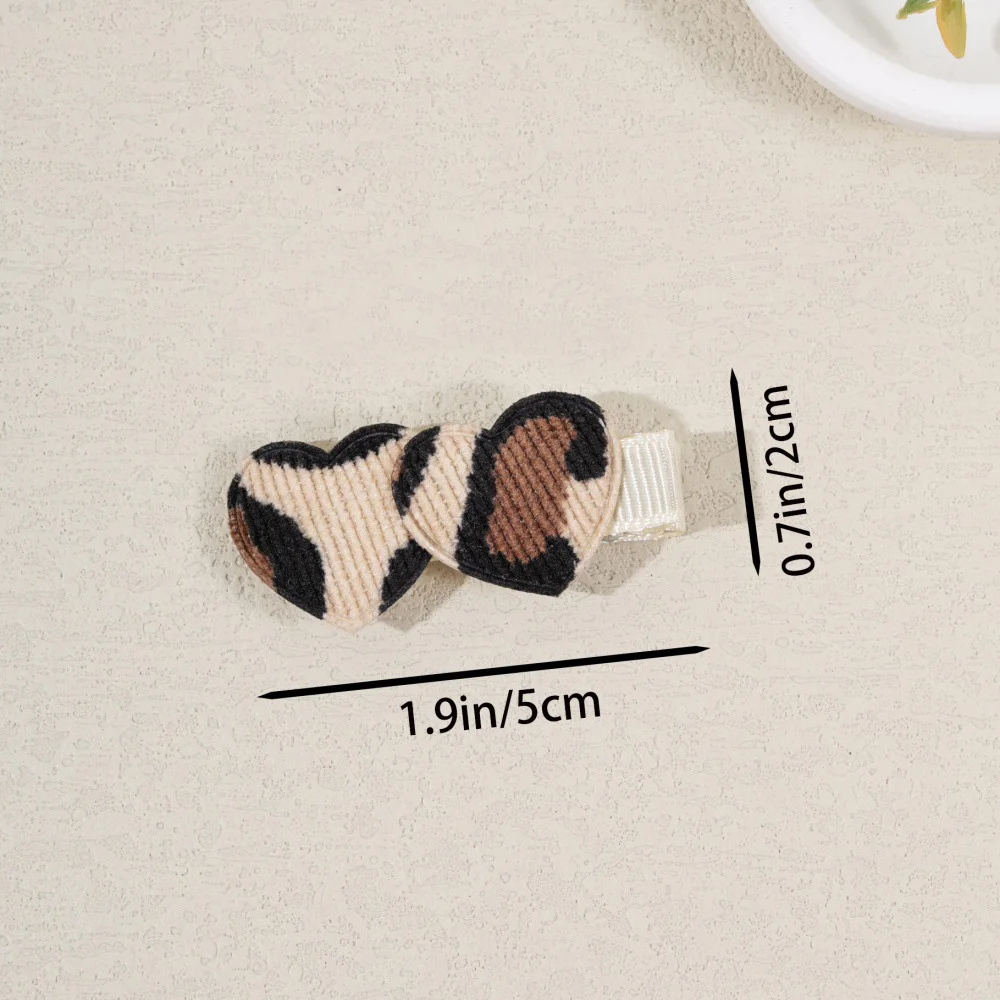 80 قطعة/الوحدة، مشابك شعر من نسيج سروال قصير على شكل قلب لطيف لإكسسوارات شعر الفتيات الصغيرات #3