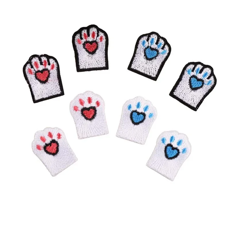 50pcs/Lot Luxury Anime Embroidery Patch  Foot Paw Print Shirt Bag Clothing Decoration Accessory Craft Diy Applique