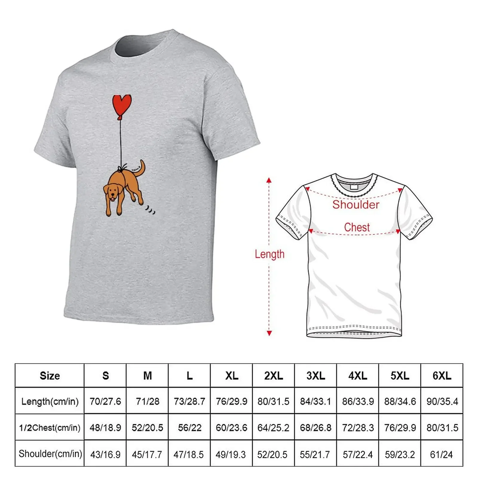 Fox Red Labrador Floating in the Air T-shirt cute clothes Blouse sweat shirts, men