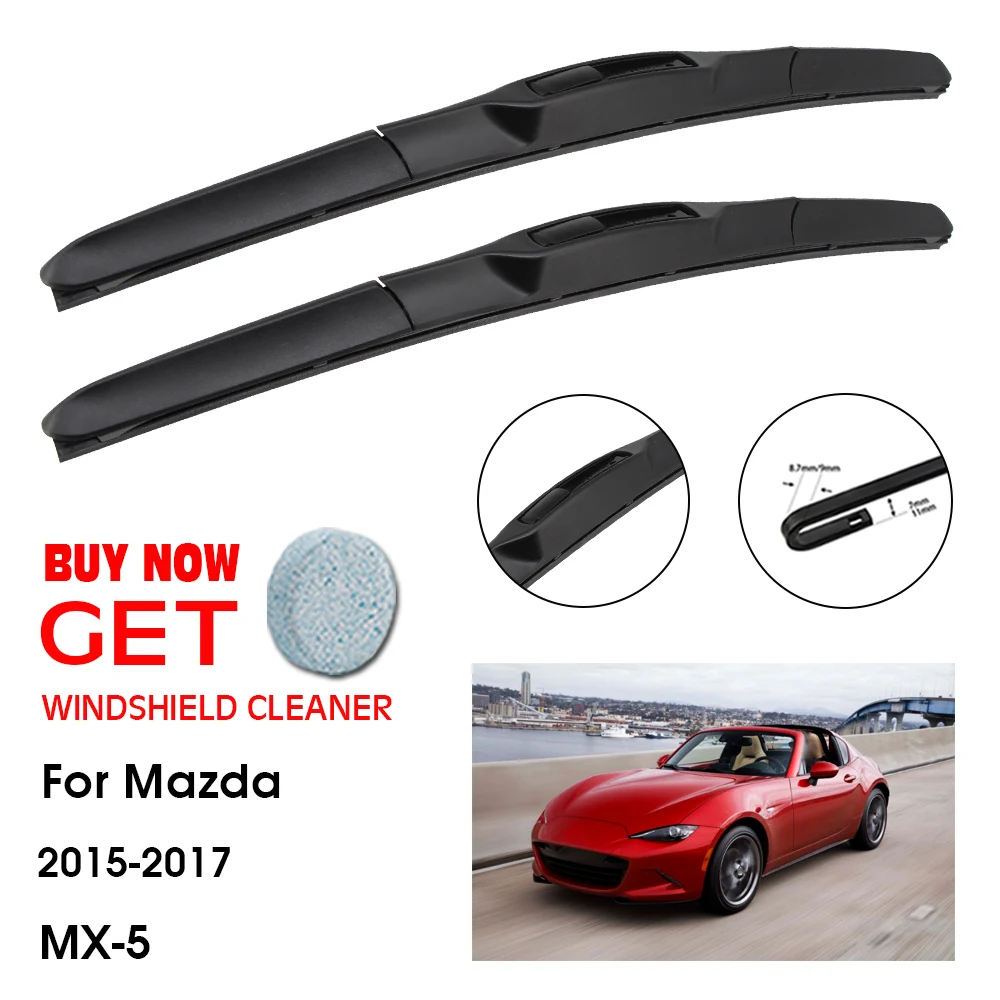 

Car Wiper Blade For Mazda MX-5 19"+18" 2015-2017 Front Window Washer Windscreen Windshield Wipers Blades Accessories