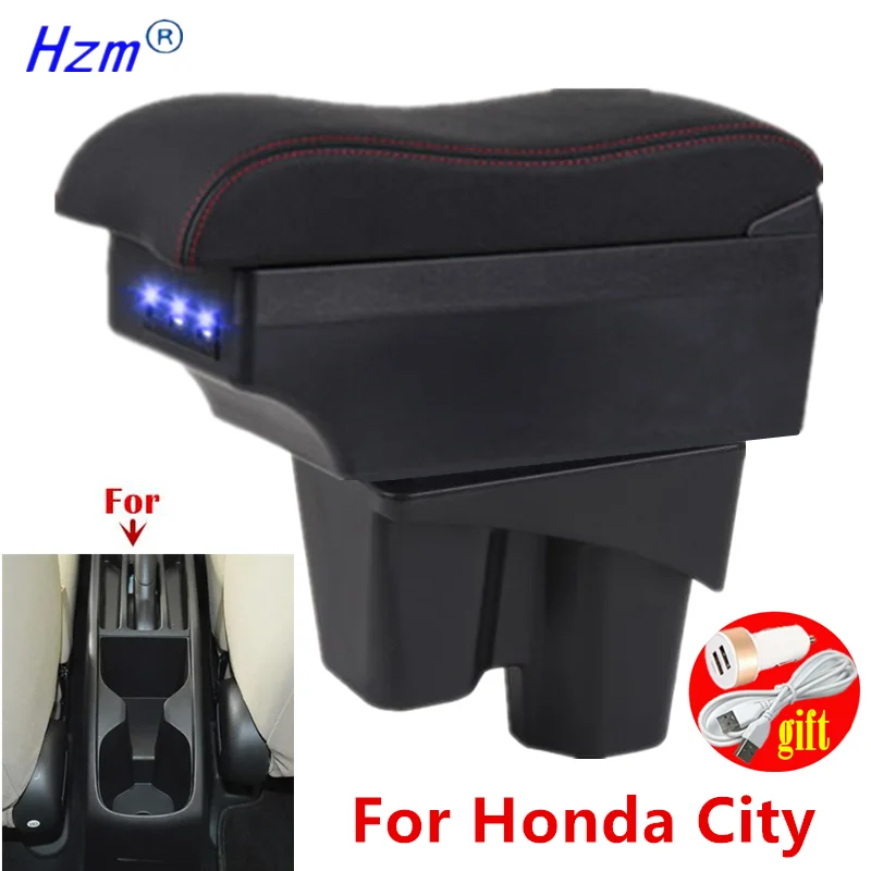 Für Honda City Armlehne Box Für Honda Neue Stadt Auto Armlehne box Zentrale Lagerung box Innen Gewidmet Retrofit Auto Zubehör