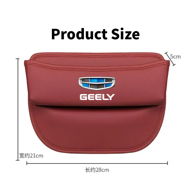 For GEELY GC6 GC9 EMGRAND EC7 EC8 CK ATLAS Leather Car Seat Gap Crevice Slot Storage Box Organizer Auto Accessories