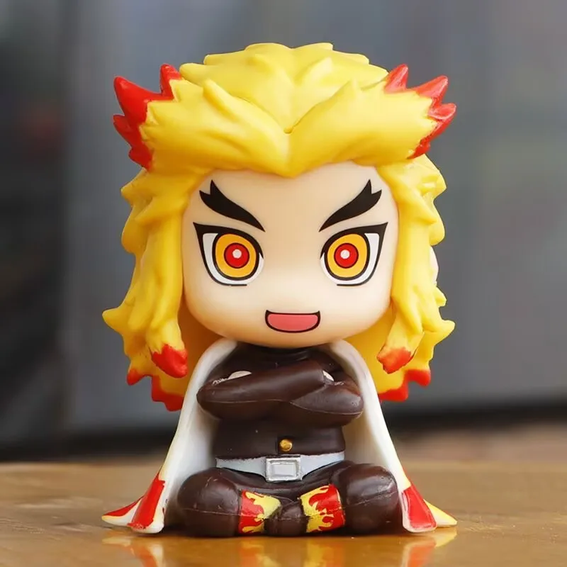 "Demon Slayer: Kimetsu no Yaiba" versión Q sentado lindo "Tanjiro Miyazuko" coche anime figura modelo regalo