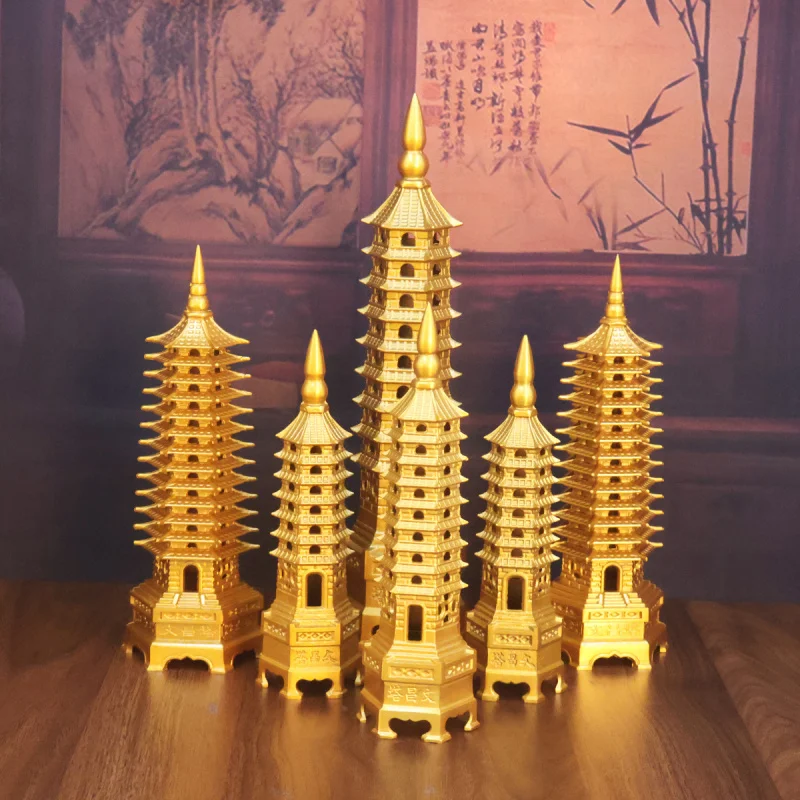 

Alluvial Gold Champion Tower9Layer13Layer Wenchang Tower Pagoda Office Study Desk Desktop Step by Step Decoration Batch